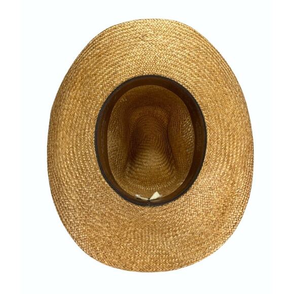 American Hat Co Bushwhacker Straw Hat Size 7 Western Made In Houston Texas USA - Picture 7 of 16